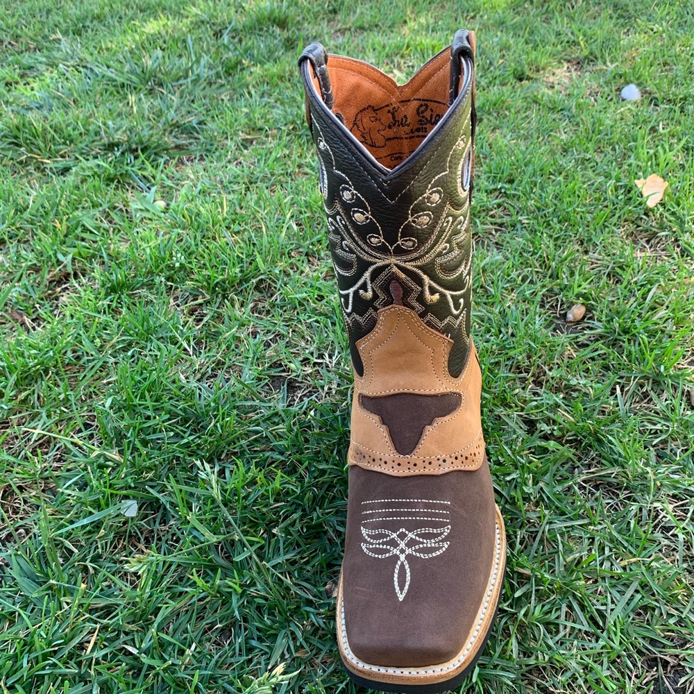 Women’s Rodeo Cowgirl Genuine Leather Boots MMT700 - Picture 3 of 7